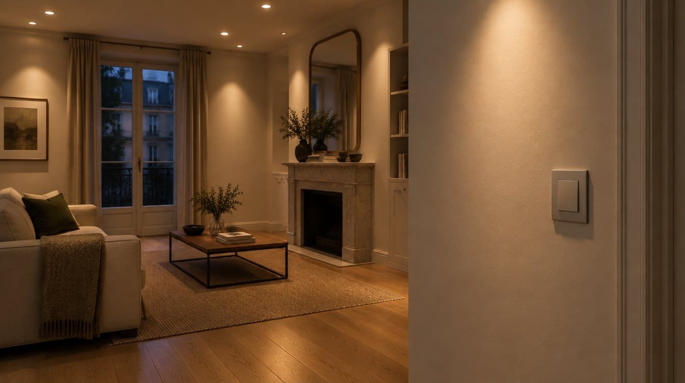 Spots d'éclairage encastrés au plafond